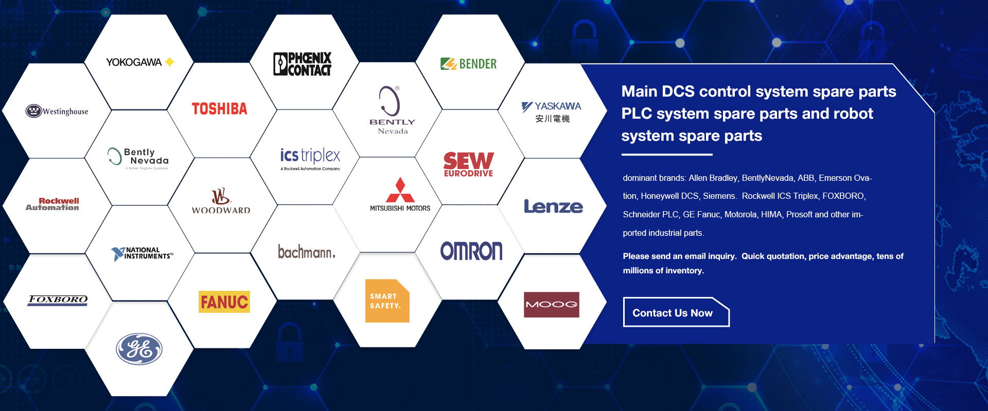 Main DCS control system spare parts PLC system spare parts and robot system spare parts